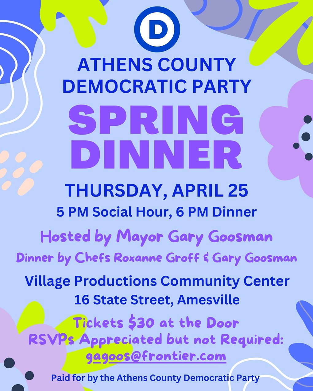 Athens County Democratic Party Spring Dinner